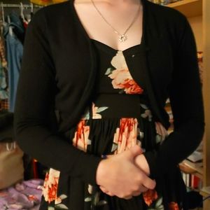 Hot touch, S, black cardigan